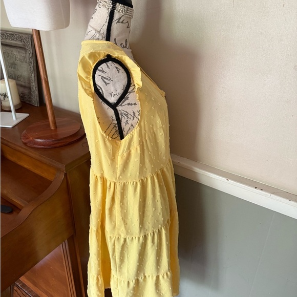 SHEIN LUNE Plus Button Front Ruffle Trim Ruffle Hem Dress - Picture 4 of 6